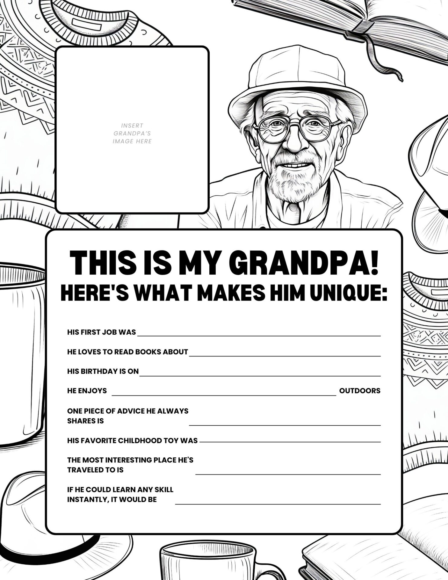 free getting to know your grandpa template