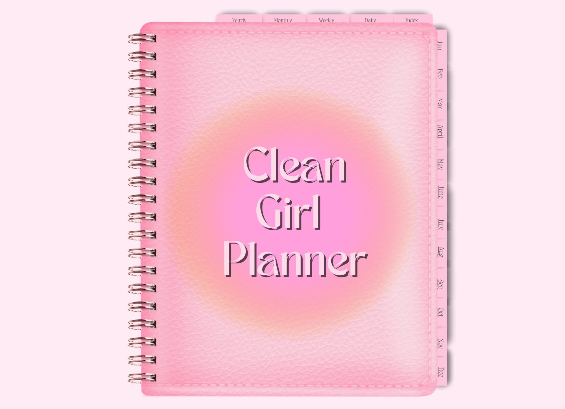 clean girl digital planner to assist with getting yourself organized, very aesthetically pleasing
