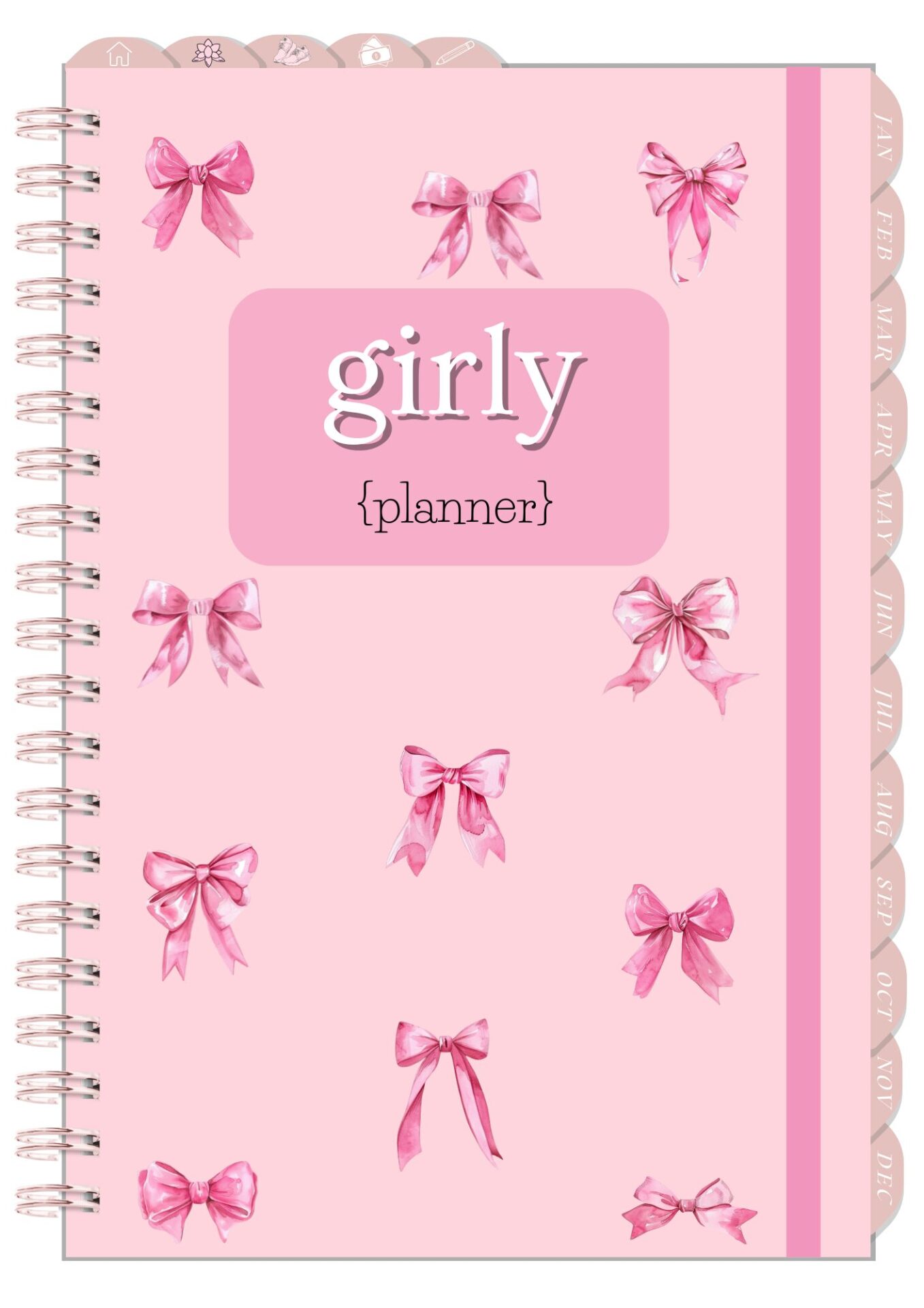 coquette digital planner to assist with getting yourself organized, very aesthetically pleasing